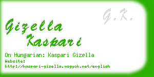 gizella kaspari business card